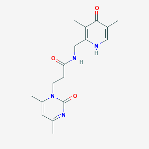 molecular formula C17H22N4O3 B3817534 3-(4,6-dimethyl-2-oxopyrimidin-1(2H)-yl)-N-[(4-hydroxy-3,5-dimethylpyridin-2-yl)methyl]propanamide 