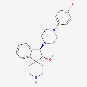 (2R*,3R*)-3-[4-(4-fluorophenyl)-1-piperazinyl]-2,3-dihydrospiro[indene-1,4'-piperidin]-2-ol