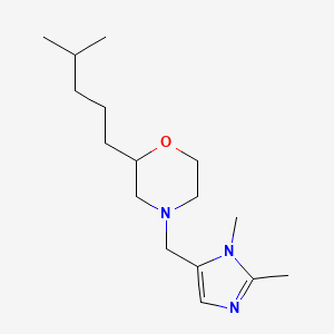 molecular formula C16H29N3O B3817595 4-[(1,2-dimethyl-1H-imidazol-5-yl)methyl]-2-(4-methylpentyl)morpholine 