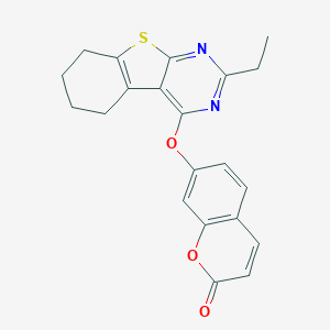 molecular formula C21H18N2O3S B381760 7-[(2-ethyl-5,6,7,8-tetrahydro[1]benzothieno[2,3-d]pyrimidin-4-yl)oxy]-2H-chromen-2-one CAS No. 315694-43-0