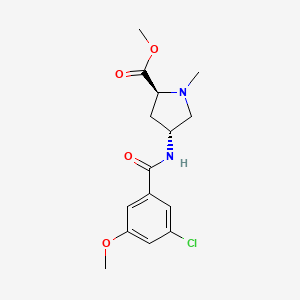 molecular formula C15H19ClN2O4 B3817619 methyl (2S,4R)-4-[(3-chloro-5-methoxybenzoyl)amino]-1-methylpyrrolidine-2-carboxylate 