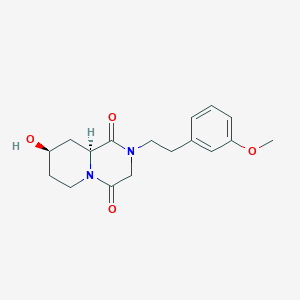 molecular formula C17H22N2O4 B3817628 (8R*,9aS*)-8-hydroxy-2-[2-(3-methoxyphenyl)ethyl]tetrahydro-2H-pyrido[1,2-a]pyrazine-1,4(3H,6H)-dione 