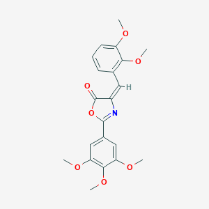 molecular formula C21H21NO7 B381763 4-(2,3-dimethoxybenzylidene)-2-(3,4,5-trimethoxyphenyl)-1,3-oxazol-5(4H)-one 