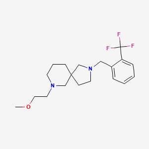 molecular formula C19H27F3N2O B3817688 7-(2-methoxyethyl)-2-[2-(trifluoromethyl)benzyl]-2,7-diazaspiro[4.5]decane 