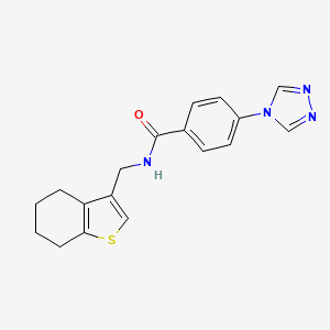 molecular formula C18H18N4OS B3817695 N-(4,5,6,7-tetrahydro-1-benzothien-3-ylmethyl)-4-(4H-1,2,4-triazol-4-yl)benzamide 