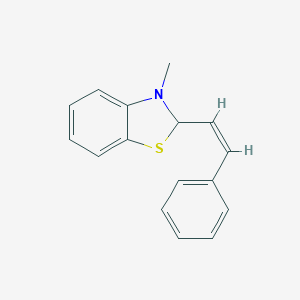 B038177 3-Methyl-2-[(Z)-2-phenylvinyl]-2,3-dihydro-1,3-benzothiazole CAS No. 123768-25-2