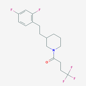 molecular formula C17H20F5NO B3817716 3-[2-(2,4-difluorophenyl)ethyl]-1-(4,4,4-trifluorobutanoyl)piperidine 