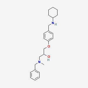 molecular formula C24H34N2O2 B3817723 1-[benzyl(methyl)amino]-3-{4-[(cyclohexylamino)methyl]phenoxy}-2-propanol 