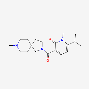 molecular formula C19H29N3O2 B3817785 6-isopropyl-1-methyl-3-[(8-methyl-2,8-diazaspiro[4.5]dec-2-yl)carbonyl]pyridin-2(1H)-one 