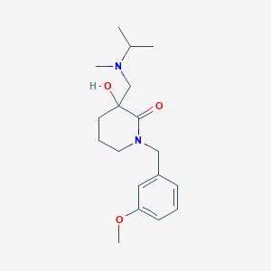 molecular formula C18H28N2O3 B3817803 3-hydroxy-3-{[isopropyl(methyl)amino]methyl}-1-(3-methoxybenzyl)-2-piperidinone 