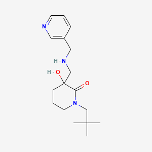 molecular formula C17H27N3O2 B3817831 1-(2,2-dimethylpropyl)-3-hydroxy-3-{[(3-pyridinylmethyl)amino]methyl}-2-piperidinone 