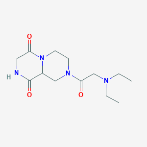 molecular formula C13H22N4O3 B3817891 8-[(diethylamino)acetyl]tetrahydro-2H-pyrazino[1,2-a]pyrazine-1,4(3H,6H)-dione 