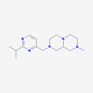 molecular formula C16H27N5 B3817901 2-[(2-isopropylpyrimidin-4-yl)methyl]-8-methyloctahydro-2H-pyrazino[1,2-a]pyrazine 