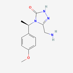 molecular formula C12H16N4O2 B3817906 5-(aminomethyl)-4-[(1R)-1-(4-methoxyphenyl)ethyl]-2,4-dihydro-3H-1,2,4-triazol-3-one 