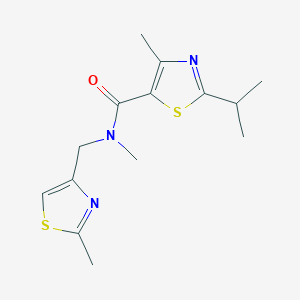 molecular formula C14H19N3OS2 B3817996 2-isopropyl-N,4-dimethyl-N-[(2-methyl-1,3-thiazol-4-yl)methyl]-1,3-thiazole-5-carboxamide 