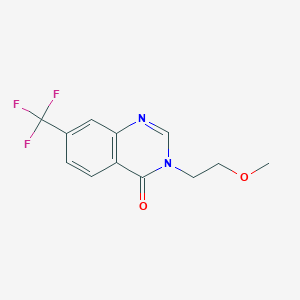 molecular formula C12H11F3N2O2 B3818014 3-(2-methoxyethyl)-7-(trifluoromethyl)quinazolin-4(3H)-one 
