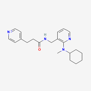 N-({2-[cyclohexyl(methyl)amino]-3-pyridinyl}methyl)-3-(4-pyridinyl)propanamide