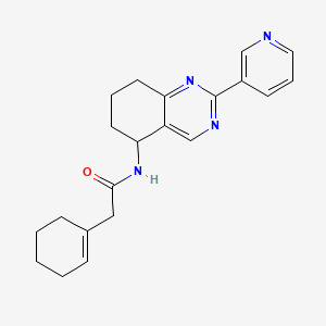 2-(1-cyclohexen-1-yl)-N-[2-(3-pyridinyl)-5,6,7,8-tetrahydro-5-quinazolinyl]acetamide