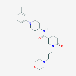 N-[1-(3-methylphenyl)-4-piperidinyl]-1-[3-(4-morpholinyl)propyl]-6-oxo-3-piperidinecarboxamide