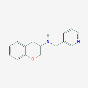 molecular formula C15H16N2O B3818069 3,4-dihydro-2H-chromen-3-yl(3-pyridinylmethyl)amine 
