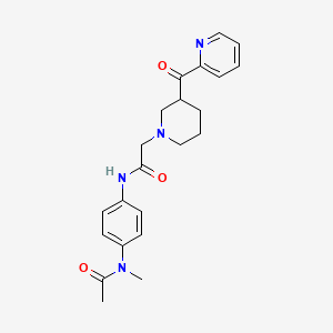N-{4-[acetyl(methyl)amino]phenyl}-2-[3-(pyridin-2-ylcarbonyl)piperidin-1-yl]acetamide