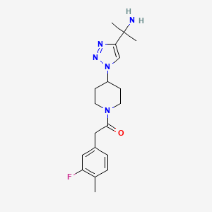 2-(1-{1-[(3-fluoro-4-methylphenyl)acetyl]-4-piperidinyl}-1H-1,2,3-triazol-4-yl)-2-propanamine