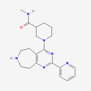 molecular formula C20H26N6O B3818142 N-methyl-1-(2-pyridin-2-yl-6,7,8,9-tetrahydro-5H-pyrimido[4,5-d]azepin-4-yl)piperidine-3-carboxamide 
