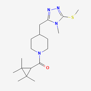 4-{[4-methyl-5-(methylthio)-4H-1,2,4-triazol-3-yl]methyl}-1-[(2,2,3,3-tetramethylcyclopropyl)carbonyl]piperidine