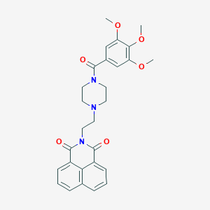 molecular formula C28H29N3O6 B381819 2-(2-(4-(3,4,5-trimethoxybenzoyl)piperazin-1-yl)ethyl)-1H-benzo[de]isoquinoline-1,3(2H)-dione CAS No. 327093-95-8