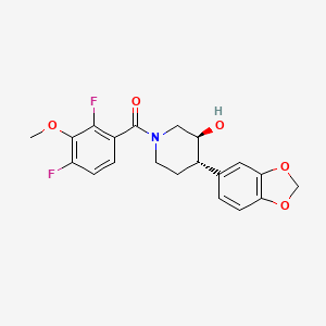 molecular formula C20H19F2NO5 B3818203 (3S*,4S*)-4-(1,3-benzodioxol-5-yl)-1-(2,4-difluoro-3-methoxybenzoyl)piperidin-3-ol 