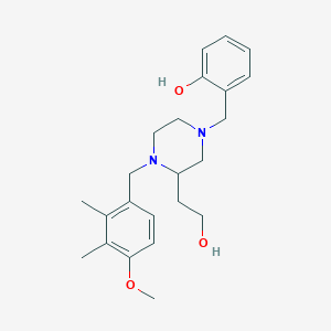 2-{[3-(2-hydroxyethyl)-4-(4-methoxy-2,3-dimethylbenzyl)-1-piperazinyl]methyl}phenol