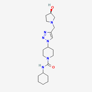 N-cyclohexyl-4-(4-{[(3R)-3-hydroxypyrrolidin-1-yl]methyl}-1H-1,2,3-triazol-1-yl)piperidine-1-carboxamide