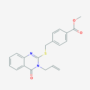 molecular formula C20H18N2O3S B381828 Methyl 4-[(4-oxo-3-prop-2-enylquinazolin-2-yl)sulfanylmethyl]benzoate CAS No. 315702-31-9