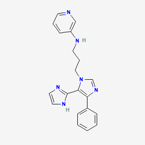 molecular formula C20H20N6 B3818295 N-[3-(5'-phenyl-1H,3'H-2,4'-biimidazol-3'-yl)propyl]pyridin-3-amine 
