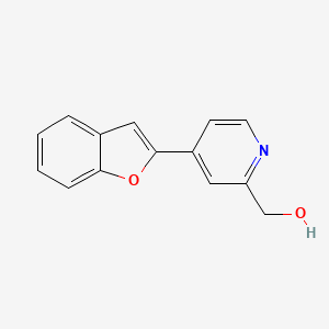 molecular formula C14H11NO2 B3818366 [4-(1-benzofuran-2-yl)-2-pyridinyl]methanol 