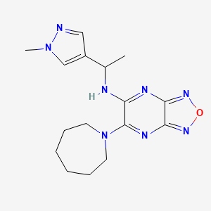 6-(1-azepanyl)-N-[1-(1-methyl-1H-pyrazol-4-yl)ethyl][1,2,5]oxadiazolo[3,4-b]pyrazin-5-amine