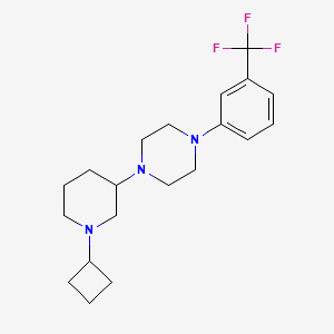 molecular formula C20H28F3N3 B3818378 1-(1-cyclobutyl-3-piperidinyl)-4-[3-(trifluoromethyl)phenyl]piperazine 