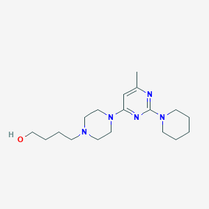molecular formula C18H31N5O B3818430 4-[4-(6-methyl-2-piperidin-1-ylpyrimidin-4-yl)piperazin-1-yl]butan-1-ol 