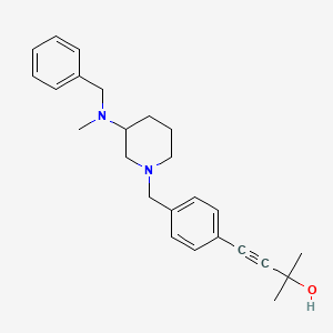 4-[4-({3-[benzyl(methyl)amino]-1-piperidinyl}methyl)phenyl]-2-methyl-3-butyn-2-ol
