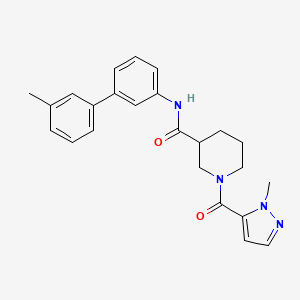 molecular formula C24H26N4O2 B3818467 N-(3'-methyl-3-biphenylyl)-1-[(1-methyl-1H-pyrazol-5-yl)carbonyl]-3-piperidinecarboxamide 