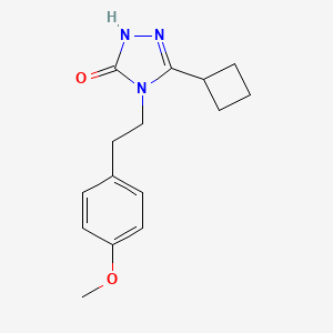 molecular formula C15H19N3O2 B3818491 5-cyclobutyl-4-[2-(4-methoxyphenyl)ethyl]-2,4-dihydro-3H-1,2,4-triazol-3-one 