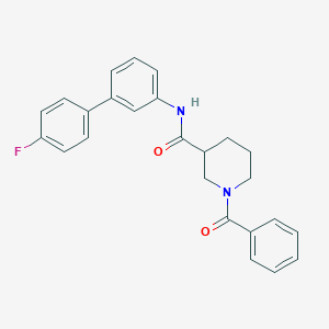 1-benzoyl-N-(4'-fluoro-3-biphenylyl)-3-piperidinecarboxamide