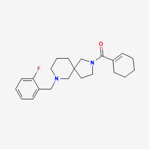 molecular formula C22H29FN2O B3818510 2-(1-cyclohexen-1-ylcarbonyl)-7-(2-fluorobenzyl)-2,7-diazaspiro[4.5]decane 