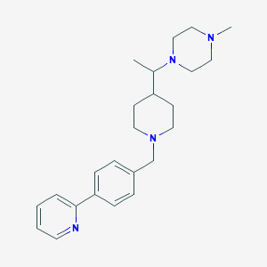 molecular formula C24H34N4 B3818537 1-methyl-4-{1-[1-(4-pyridin-2-ylbenzyl)piperidin-4-yl]ethyl}piperazine 