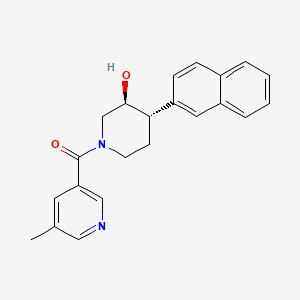 (3S*,4S*)-1-[(5-methylpyridin-3-yl)carbonyl]-4-(2-naphthyl)piperidin-3-ol
