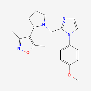 molecular formula C20H24N4O2 B3818572 4-(1-{[1-(4-methoxyphenyl)-1H-imidazol-2-yl]methyl}pyrrolidin-2-yl)-3,5-dimethylisoxazole 