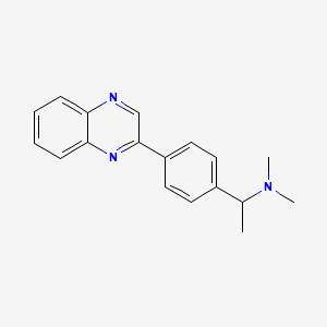 molecular formula C18H19N3 B3818601 N,N-dimethyl-1-(4-quinoxalin-2-ylphenyl)ethanamine 