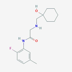 molecular formula C16H23FN2O2 B3818628 N-(2-fluoro-5-methylphenyl)-2-{[(1-hydroxycyclohexyl)methyl]amino}acetamide 