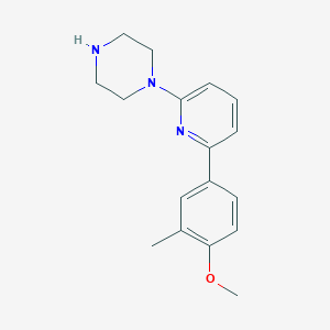 molecular formula C17H21N3O B3818634 1-[6-(4-methoxy-3-methylphenyl)pyridin-2-yl]piperazine 