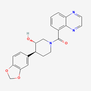 (3S*,4S*)-4-(1,3-benzodioxol-5-yl)-1-(quinoxalin-5-ylcarbonyl)piperidin-3-ol
